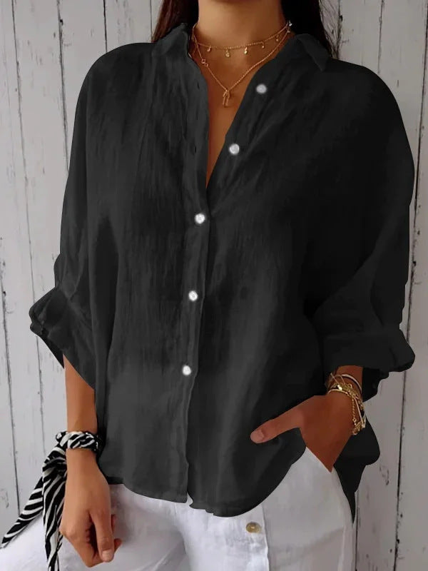 Julia™ - Casual Linen Blouse
