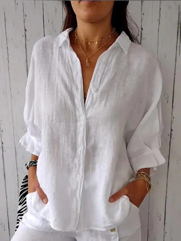 Julia™ - Casual Linen Blouse