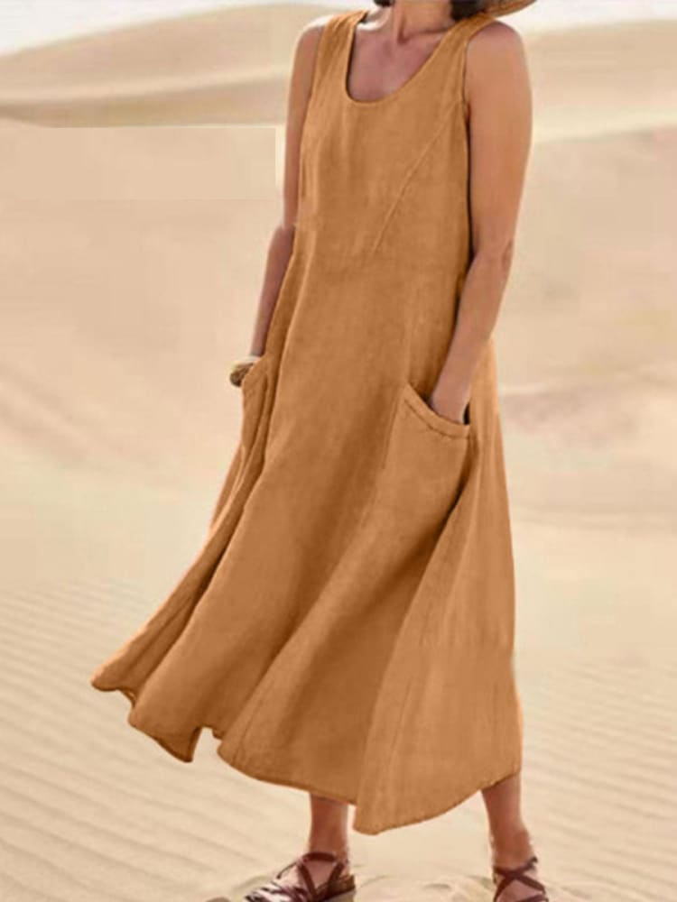 Emily - Elegant Summer Dress with Belly Coverage