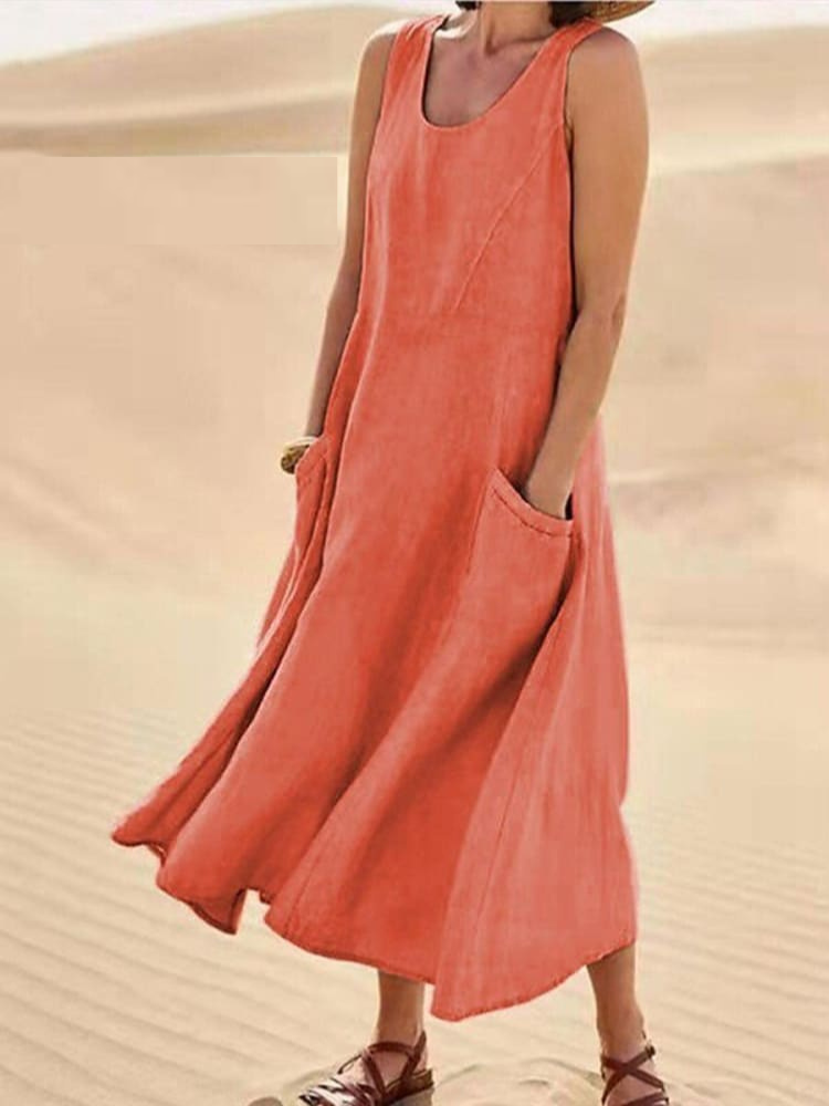 Emily - Elegant Summer Dress with Belly Coverage