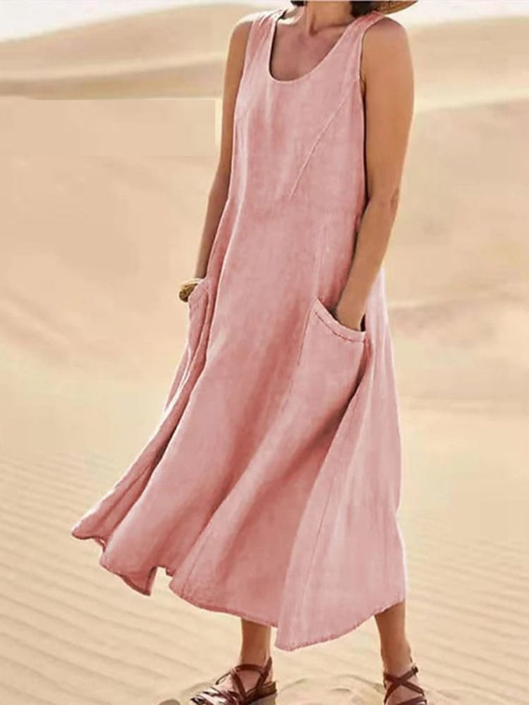 Emily - Elegant Summer Dress with Belly Coverage