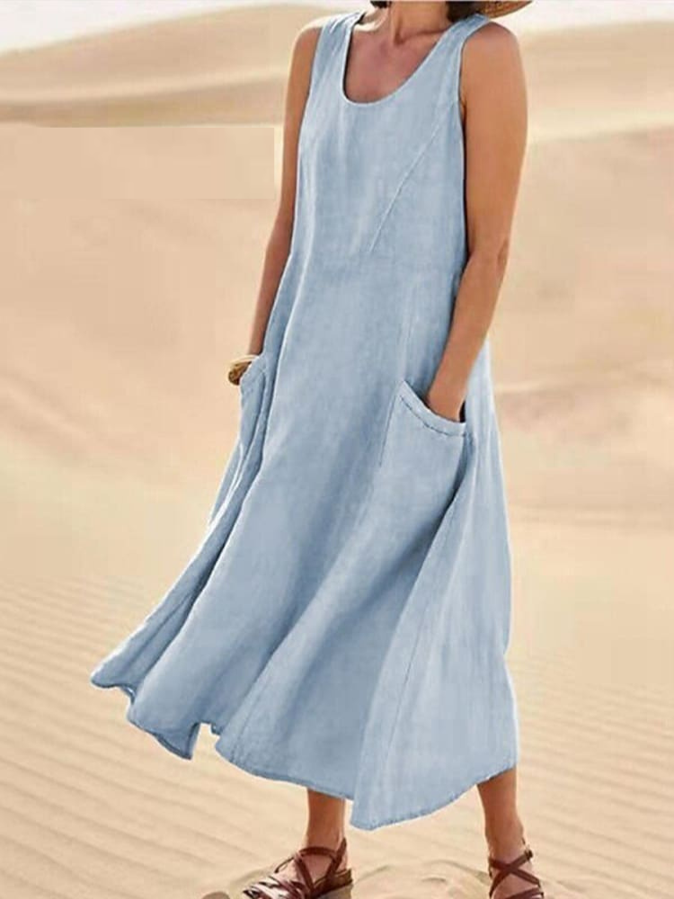 Emily - Elegant Summer Dress with Belly Coverage