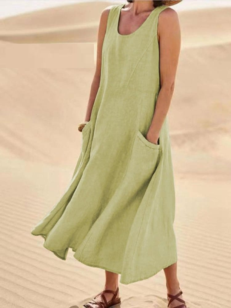 Emily - Elegant Summer Dress with Belly Coverage