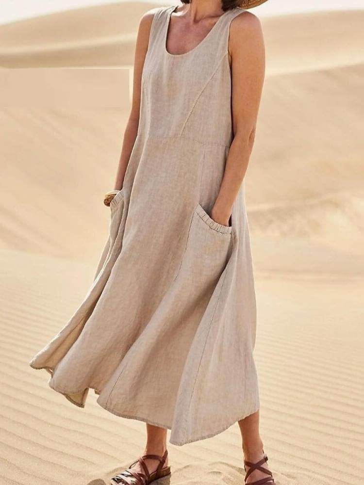 Emily - Elegant Summer Dress with Belly Coverage