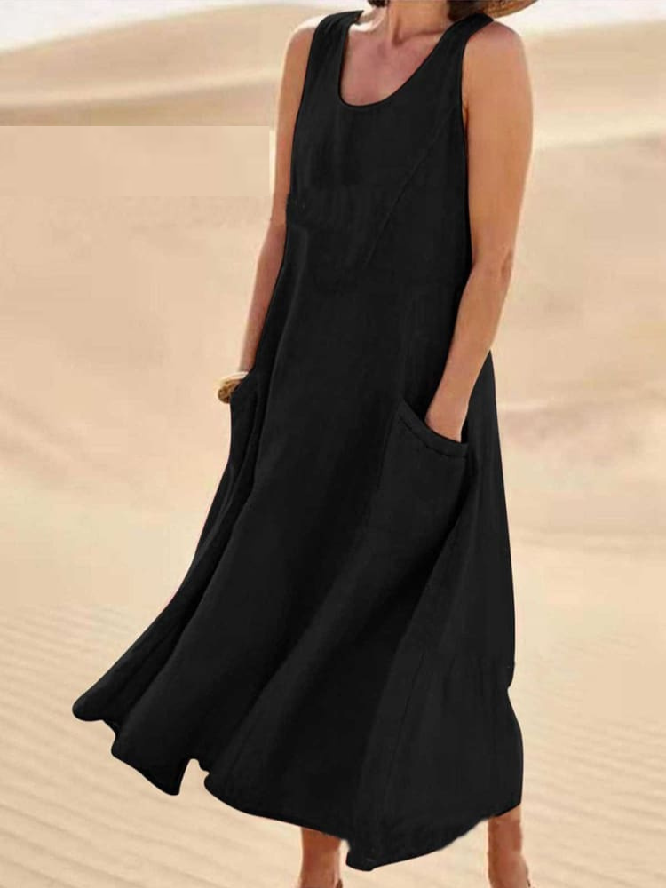 Emily - Elegant Summer Dress with Belly Coverage