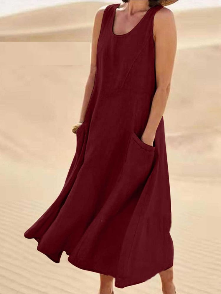 Emily - Elegant Summer Dress with Belly Coverage