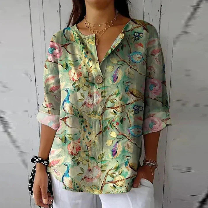 Callie - Casual blouse with floral print