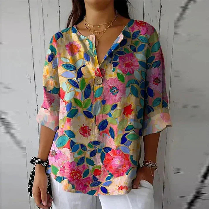 Callie - Casual blouse with floral print