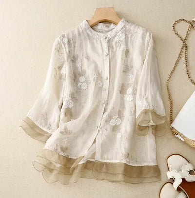 Eloise™ - Embroidered Cotton Blouse
