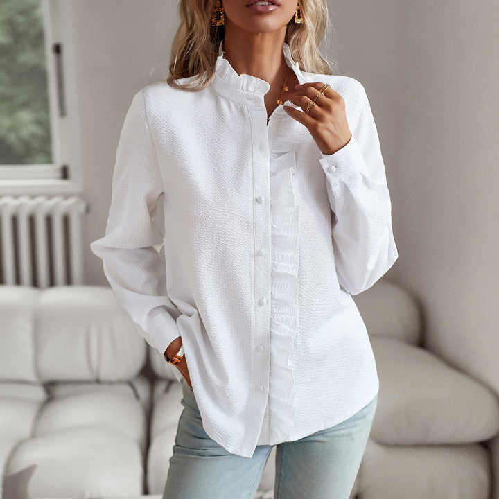 Aurora | Long-sleeved shirt with ruffles